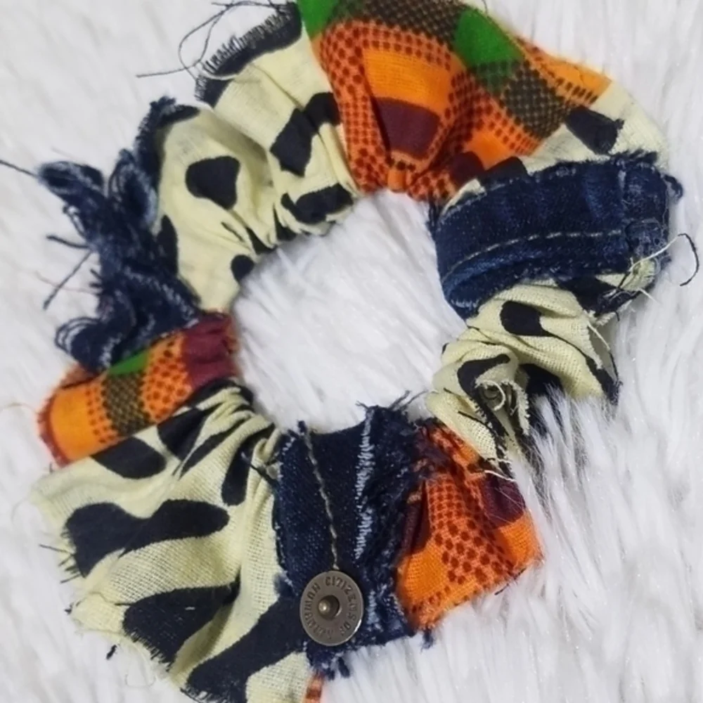 TASTY RAW EDGE KENTE & DENIM- 